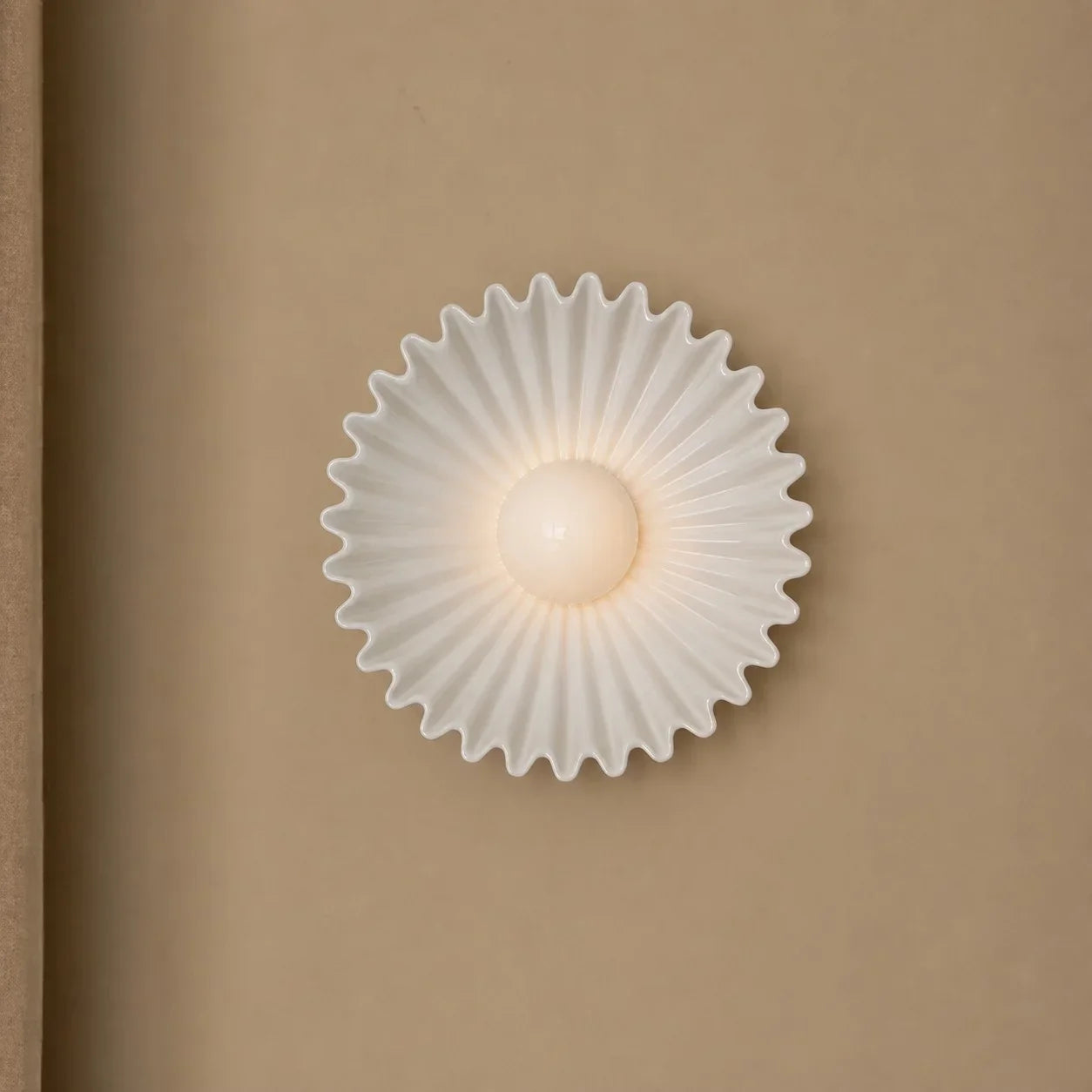 Modern Ceramic Flower Wall Light with Warm LED Glow