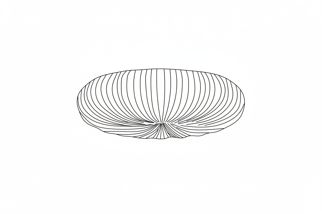 Japandi Dome Ceiling Light with Shell-Inspired Pleated Design