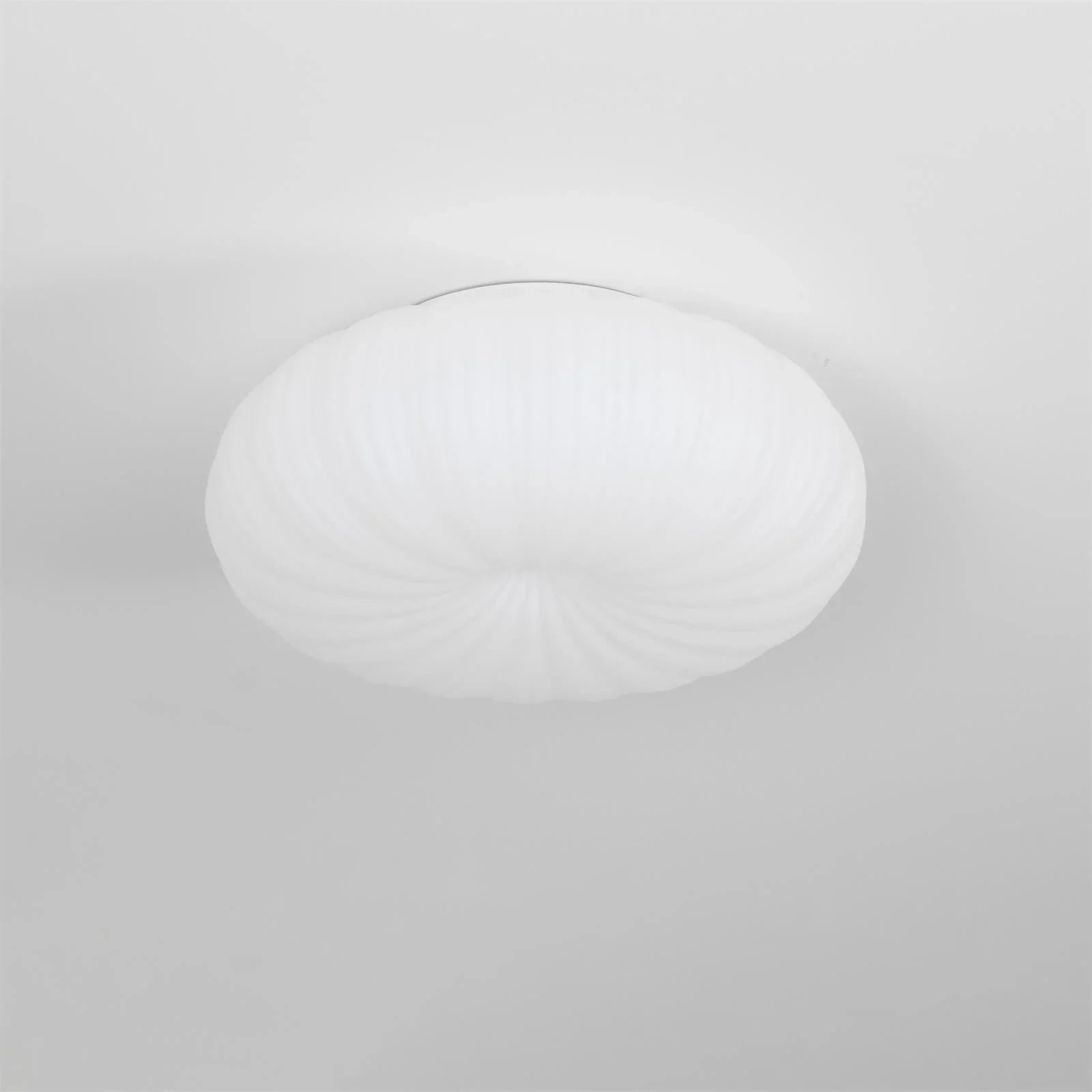 Japandi Dome Ceiling Light with Shell-Inspired Pleated Design