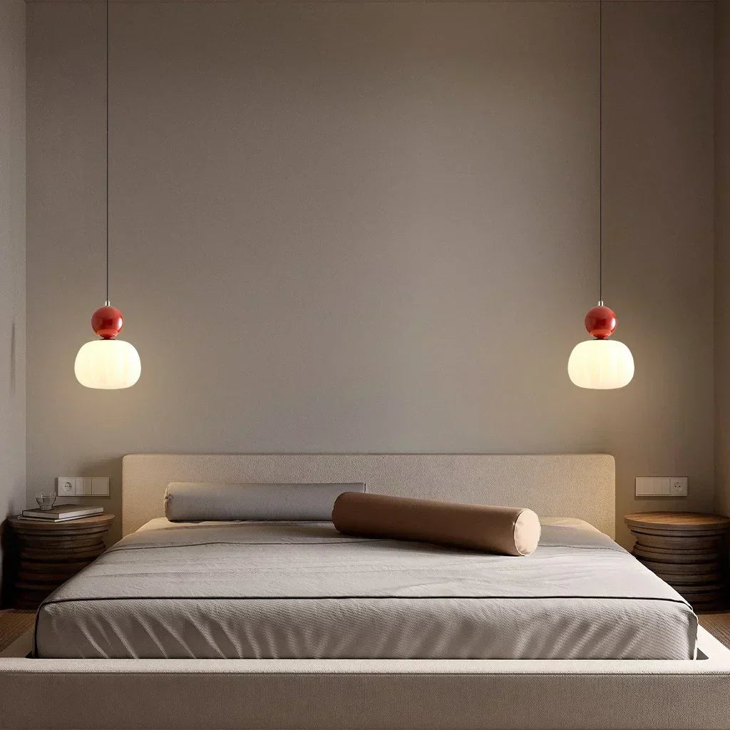 Modern Nordic LED Glass Ceiling Lamp with Adjustable Cord