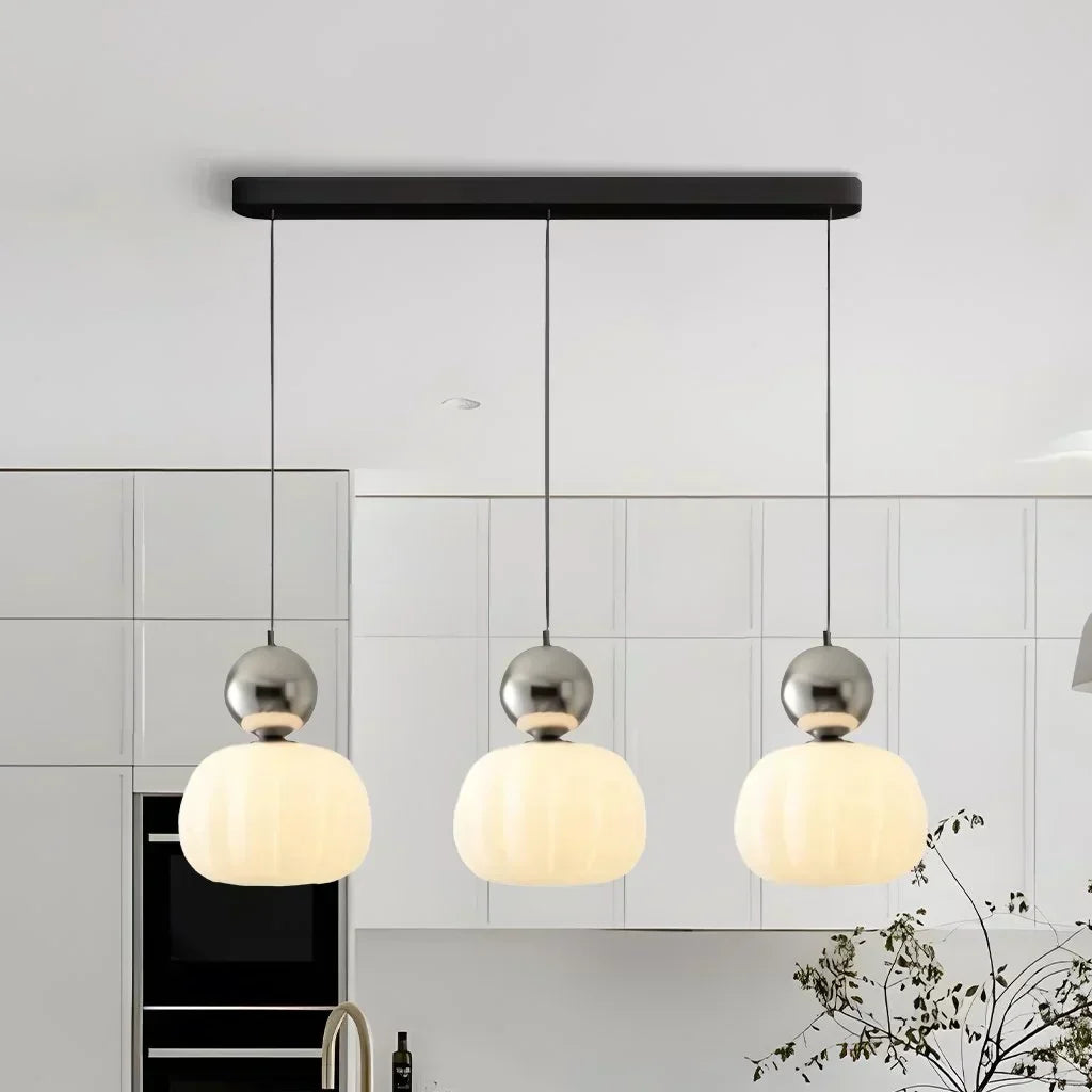 Modern Nordic LED Glass Ceiling Lamp with Adjustable Cord