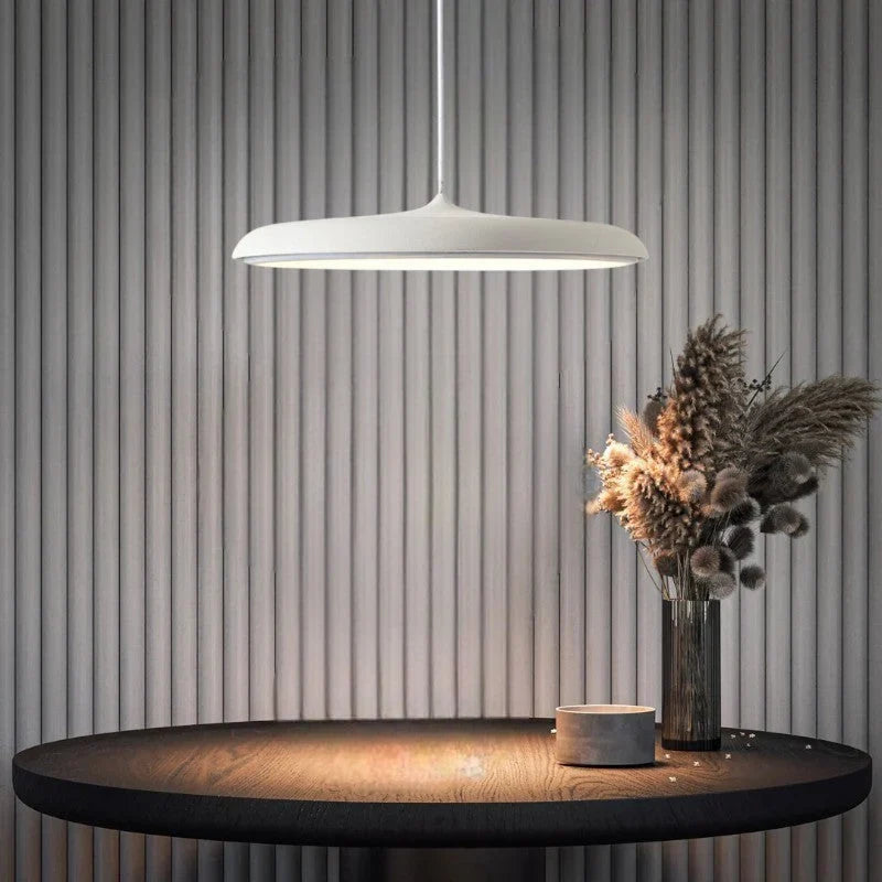 Modern LED Pendant Light – Ultra-Thin Disc Shade Ceiling Lamp for Living Room or Dining Room