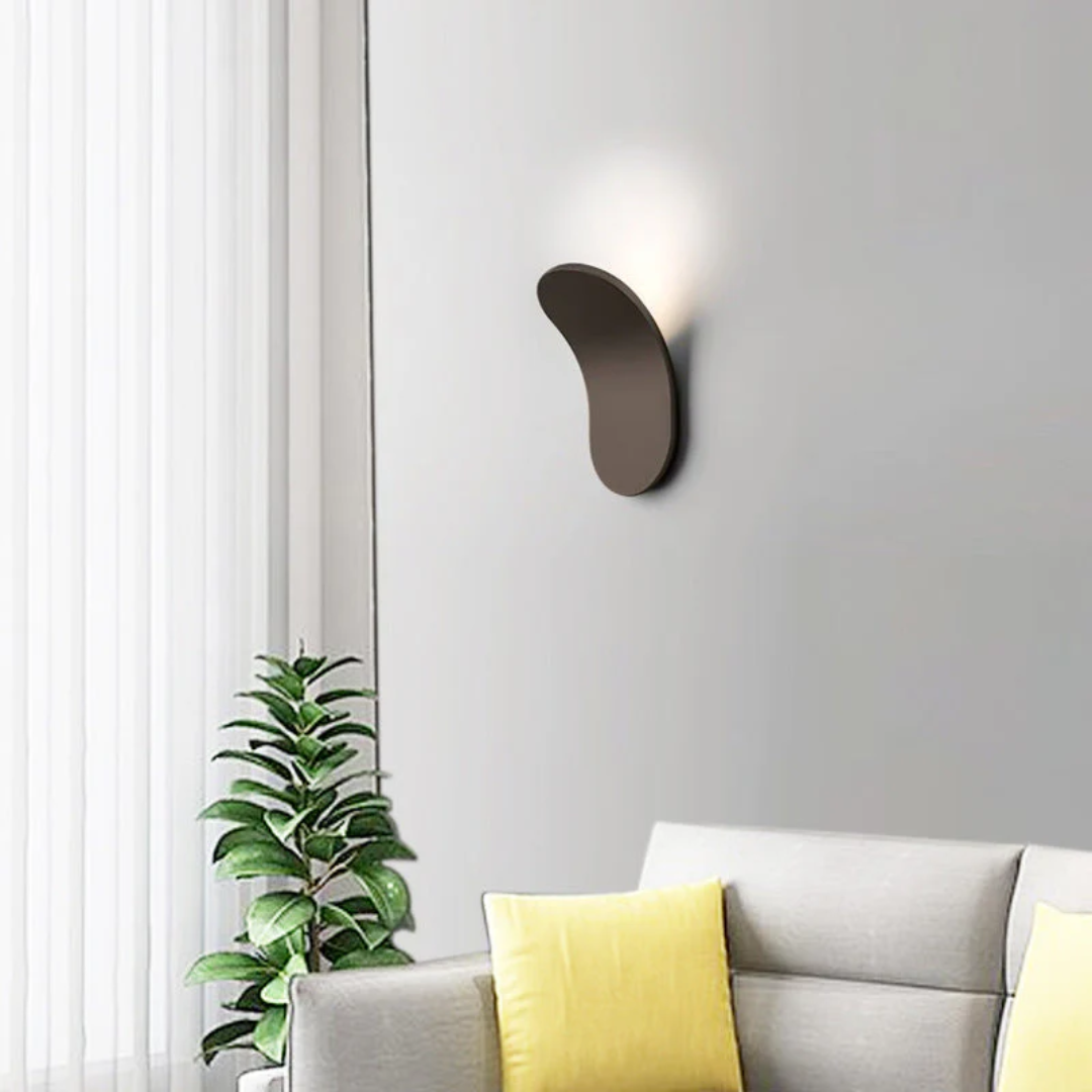 Minimalist Nordic LED Wall Lamp with Curved Metal Design