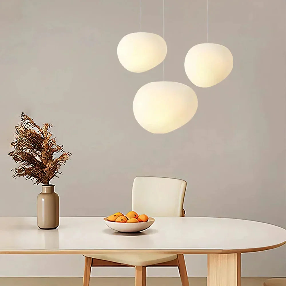 Modern Organic Pendant Light – Round Irregular Ceiling Lamp with Minimalist Design