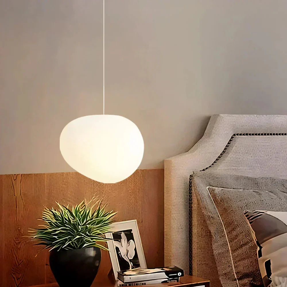 Modern Organic Pendant Light – Round Irregular Ceiling Lamp with Minimalist Design