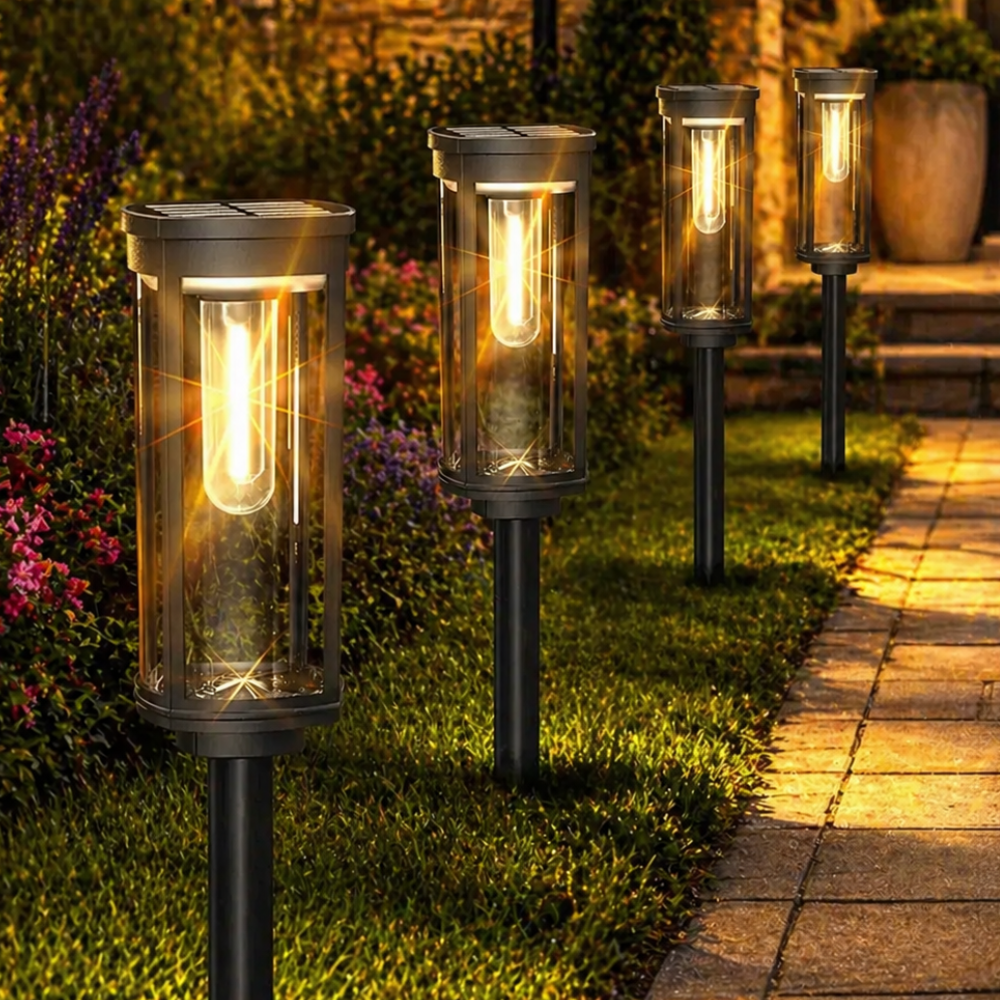 Modern Outdoor Garden Stake Lamps with Automatic Dusk-to-Dawn Lighting