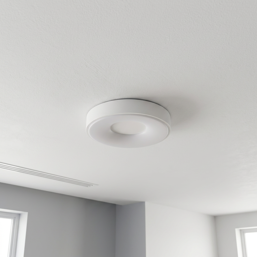 Modern Round LED Ceiling Light with Adjustable Color Temperature and Minimalist Design