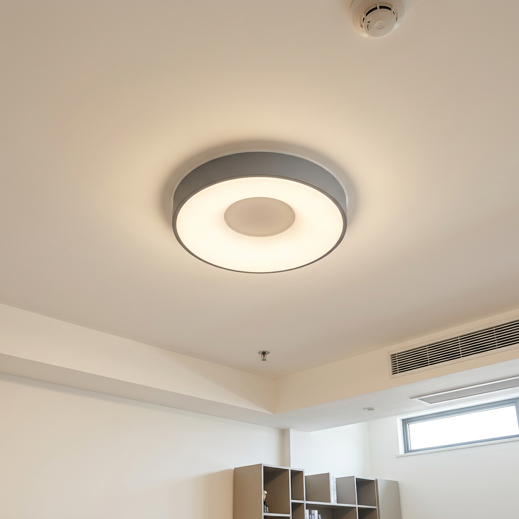 Modern Round LED Ceiling Light with Adjustable Color Temperature and Minimalist Design