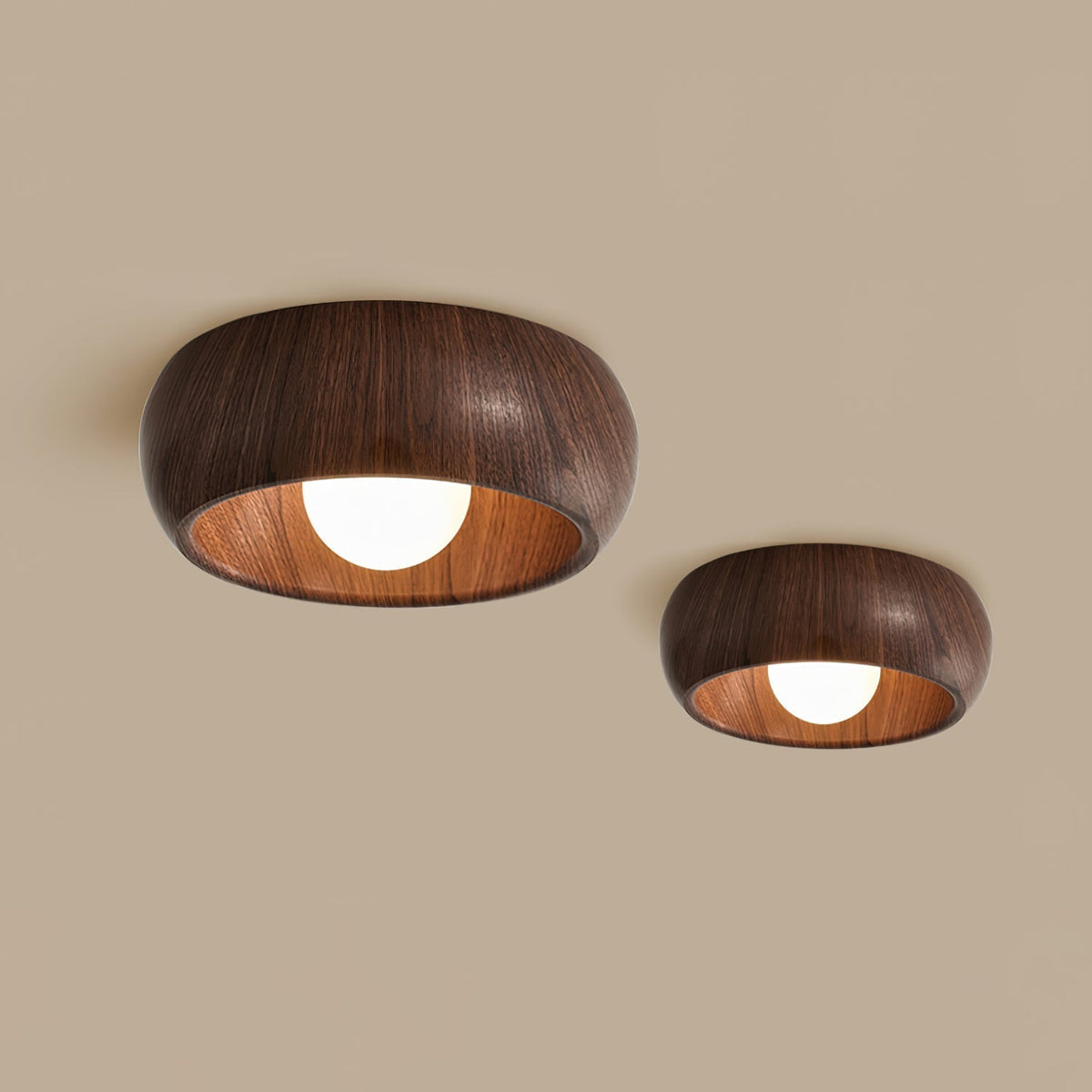 Modern Wooden LED Ceiling Light