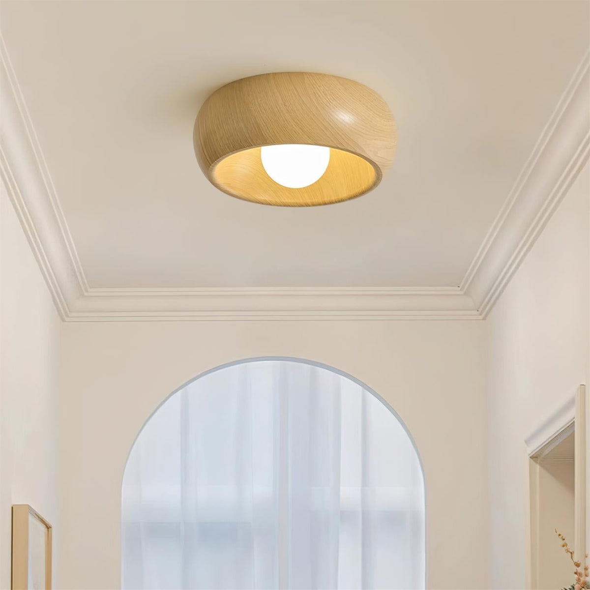 Modern Wooden LED Ceiling Light