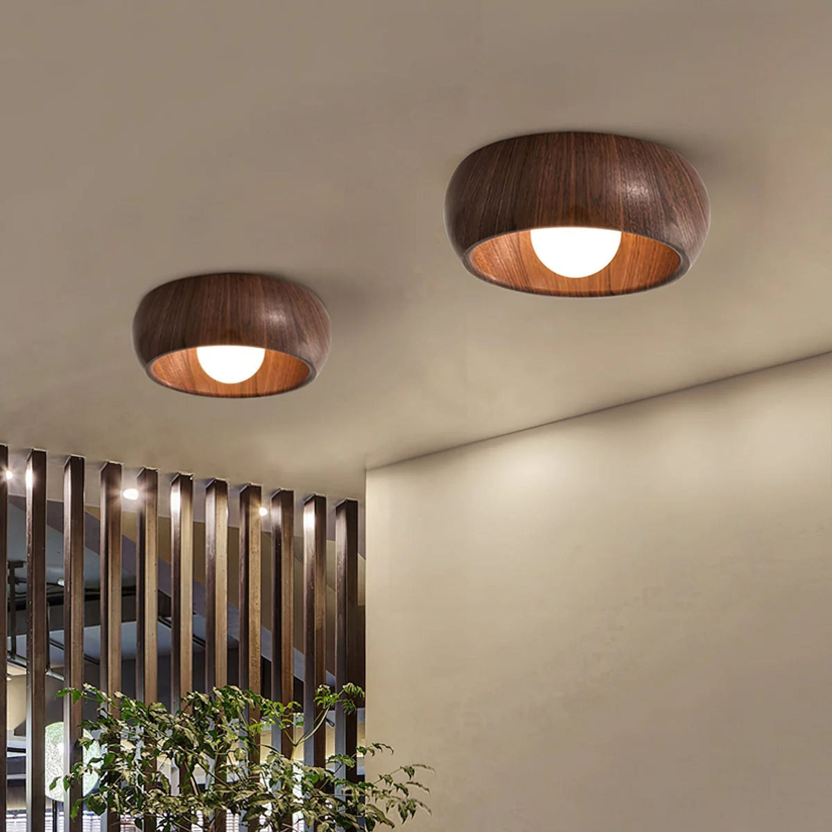 Modern Wooden LED Ceiling Light