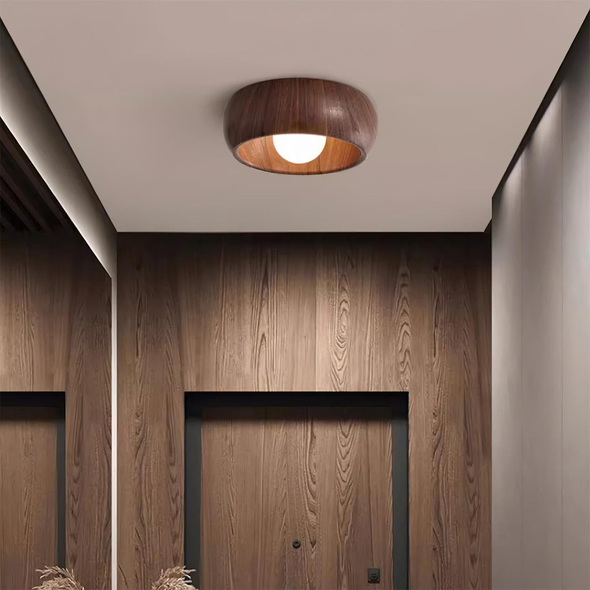 Modern Wooden LED Ceiling Light
