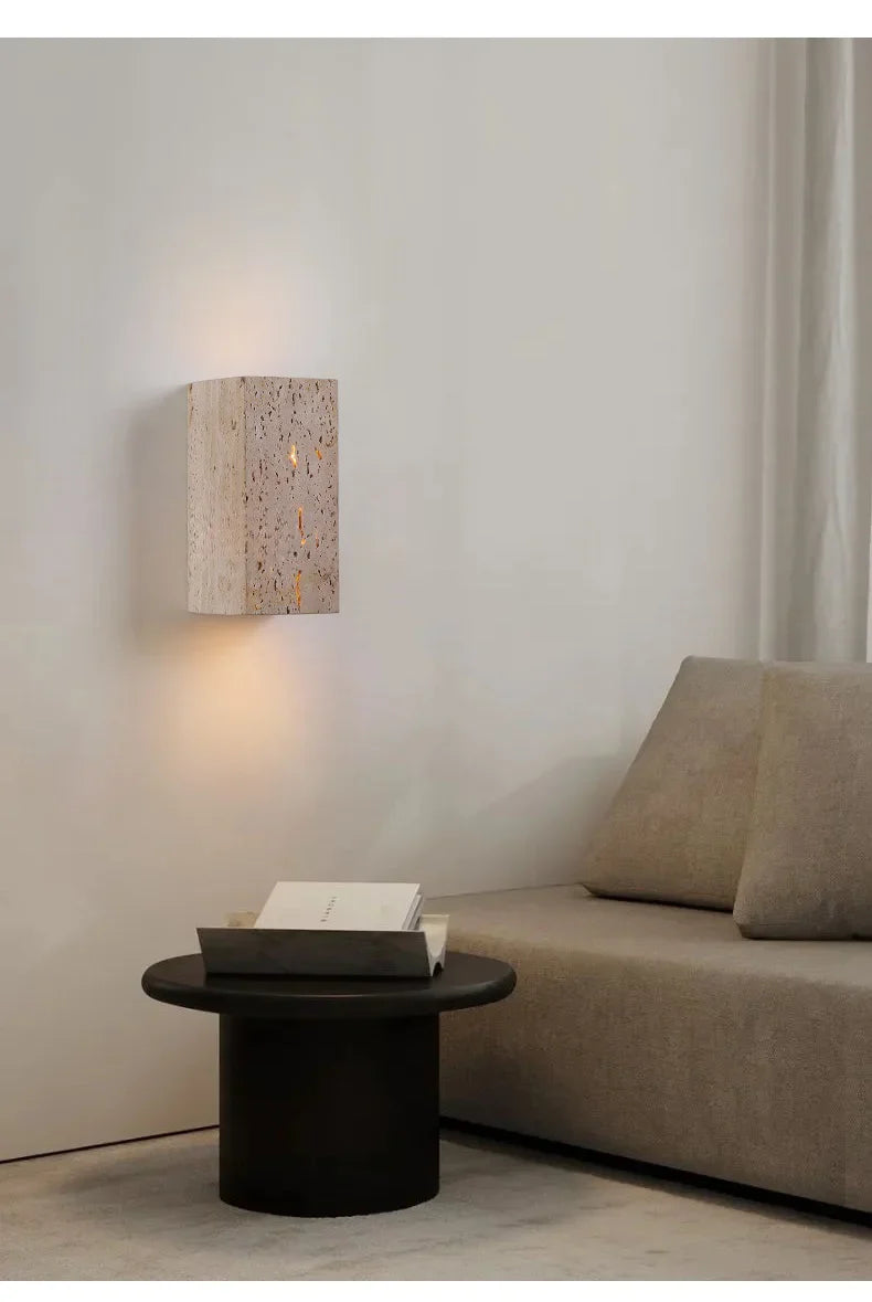 Natural Stone Look Wall Lamp for Garden Hallway and Bathroom