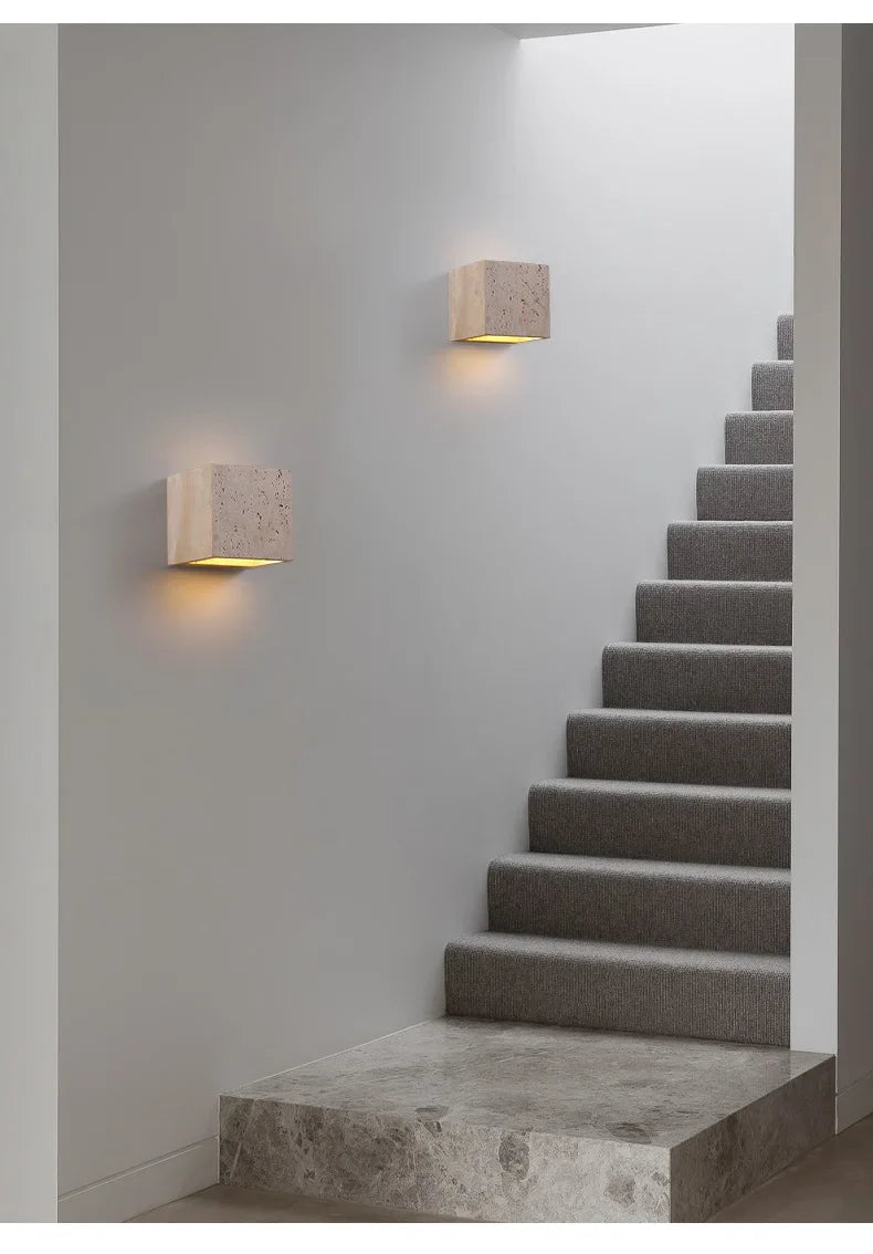 Natural Stone Look Wall Lamp for Garden Hallway and Bathroom