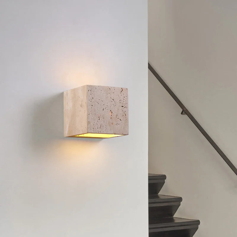 Natural Stone Look Wall Lamp for Garden Hallway and Bathroom