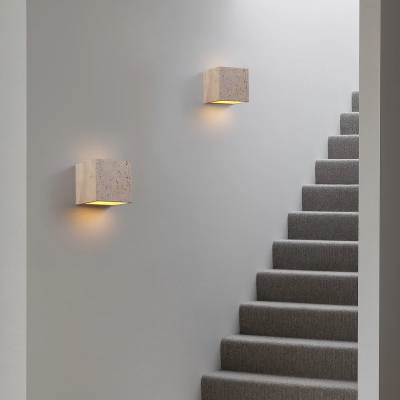 Natural Stone Look Wall Lamp for Garden Hallway and Bathroom