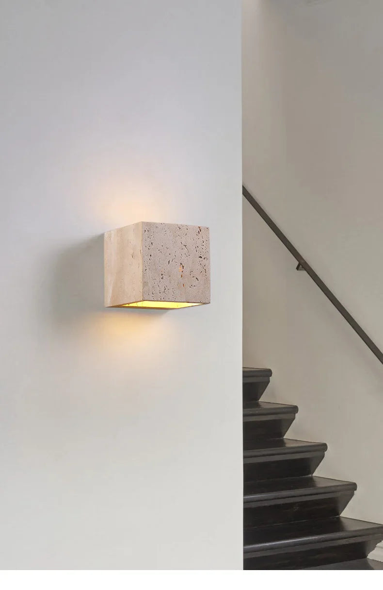 Natural Stone Look Wall Lamp for Garden Hallway and Bathroom