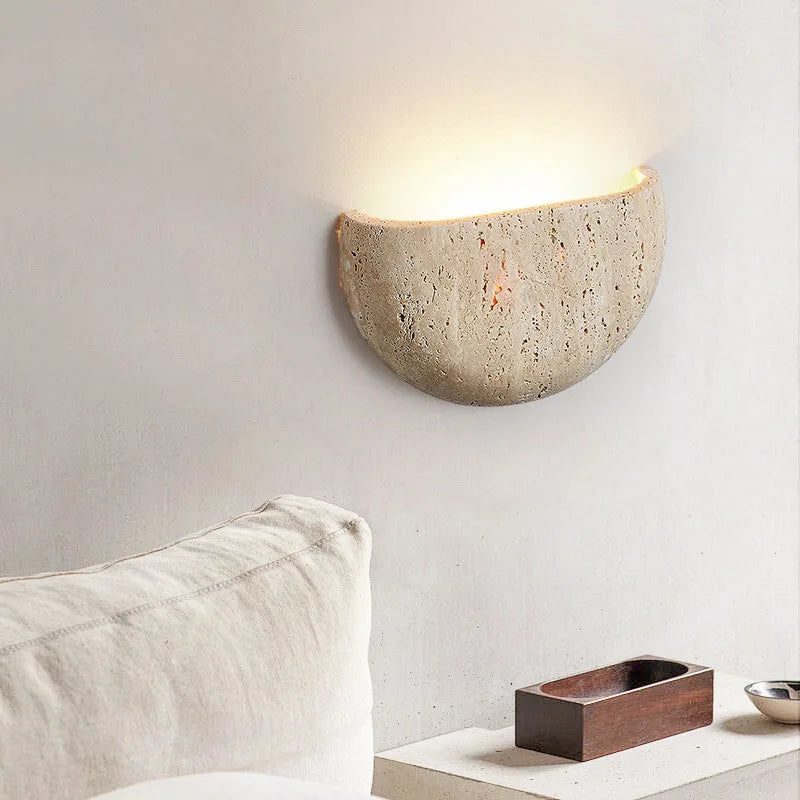 Natural Stone Wall Lamp for Subtle Ambient Home Decor Lighting