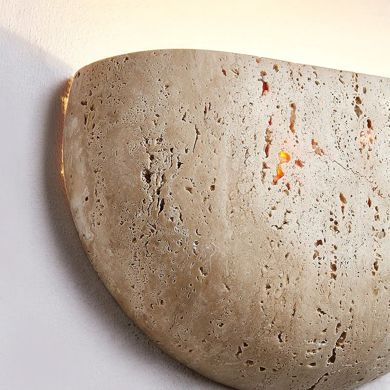 Natural Stone Wall Lamp for Subtle Ambient Home Decor Lighting