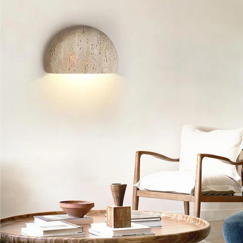 Natural Stone Wall Lamp for Subtle Ambient Home Decor Lighting