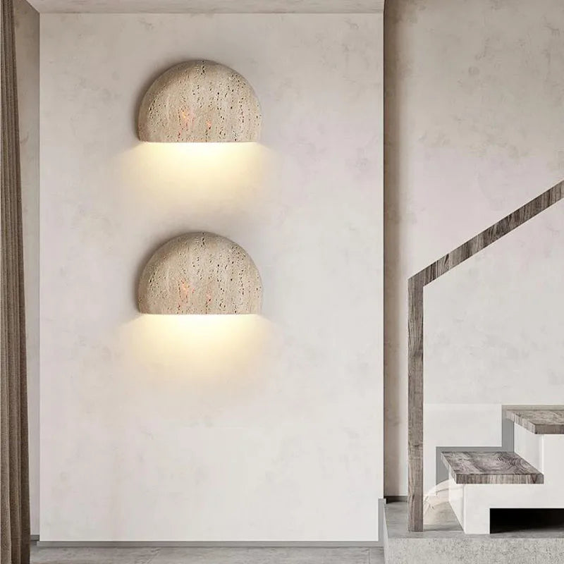 Natural Stone Wall Lamp for Subtle Ambient Home Decor Lighting