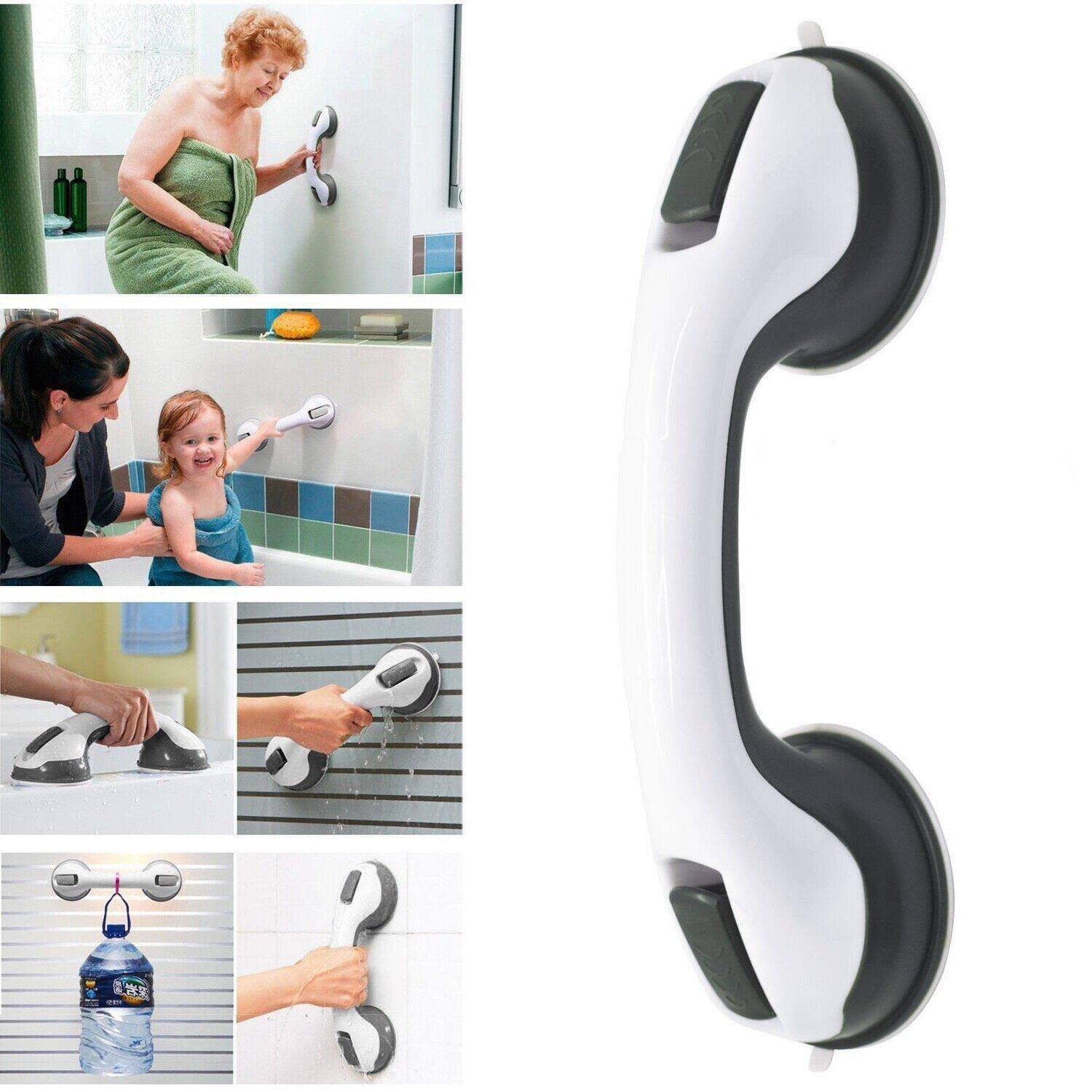 Non-Slip Drill-Free Suction-Mount Shower Handrail