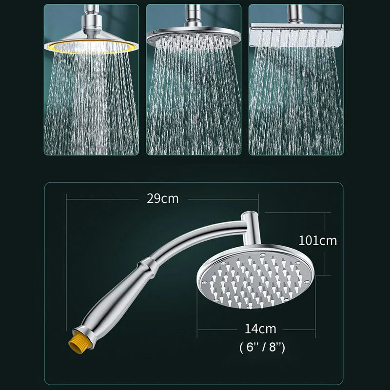 Non-Slip Water-Saving Wall-Mounted Rain Showerhead