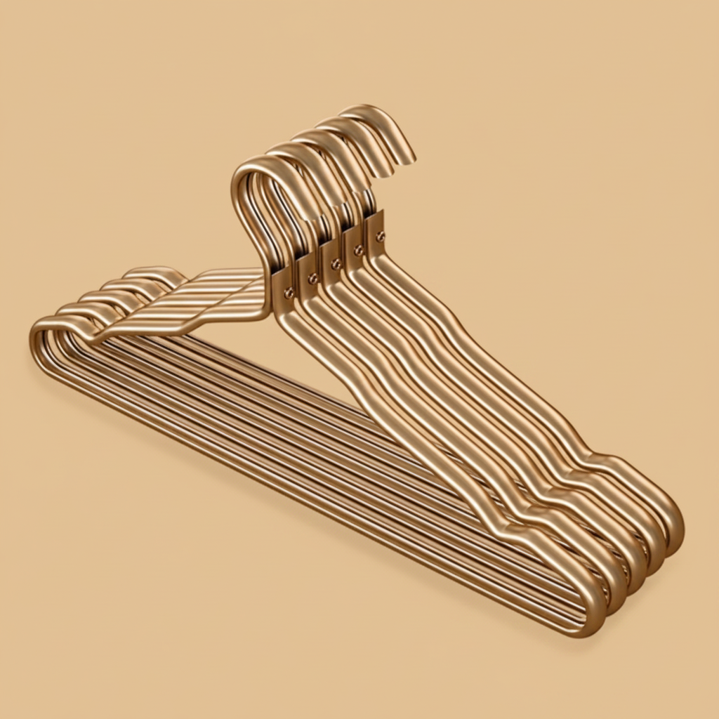 Slim Non-Slip Aluminium Clothes Hangers – 10 Pack