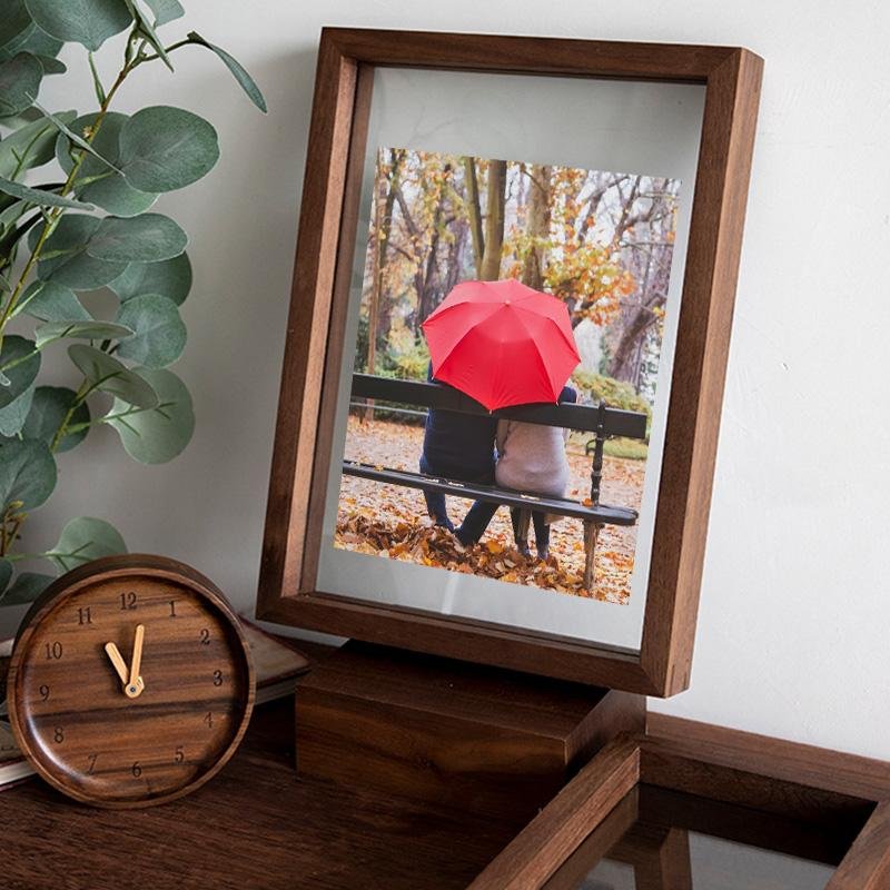Nut Brown Picture Frame 10 x 15 cm – Elegant Wall Hanging and Tabletop Photo Frame in Natural Wood