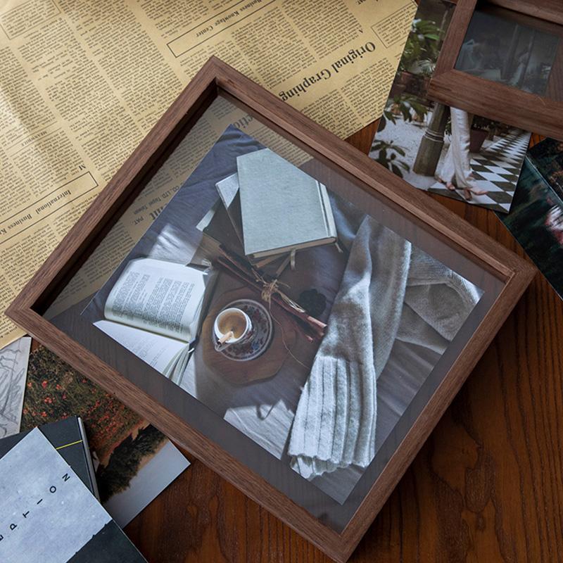 Nut Brown Picture Frame 10 x 15 cm – Elegant Wall Hanging and Tabletop Photo Frame in Natural Wood