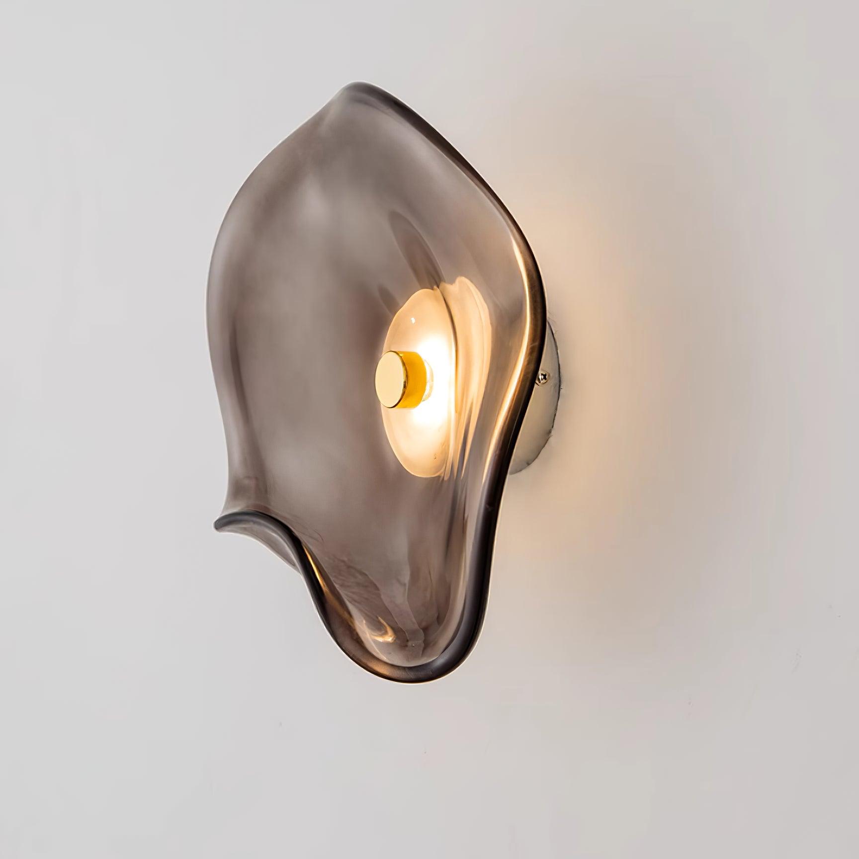 Organic Glass Wall Lamp with Integrated Warm LED