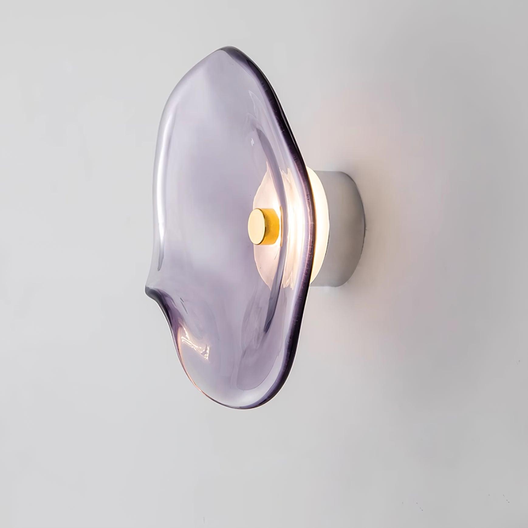 Organic Glass Wall Lamp with Integrated Warm LED