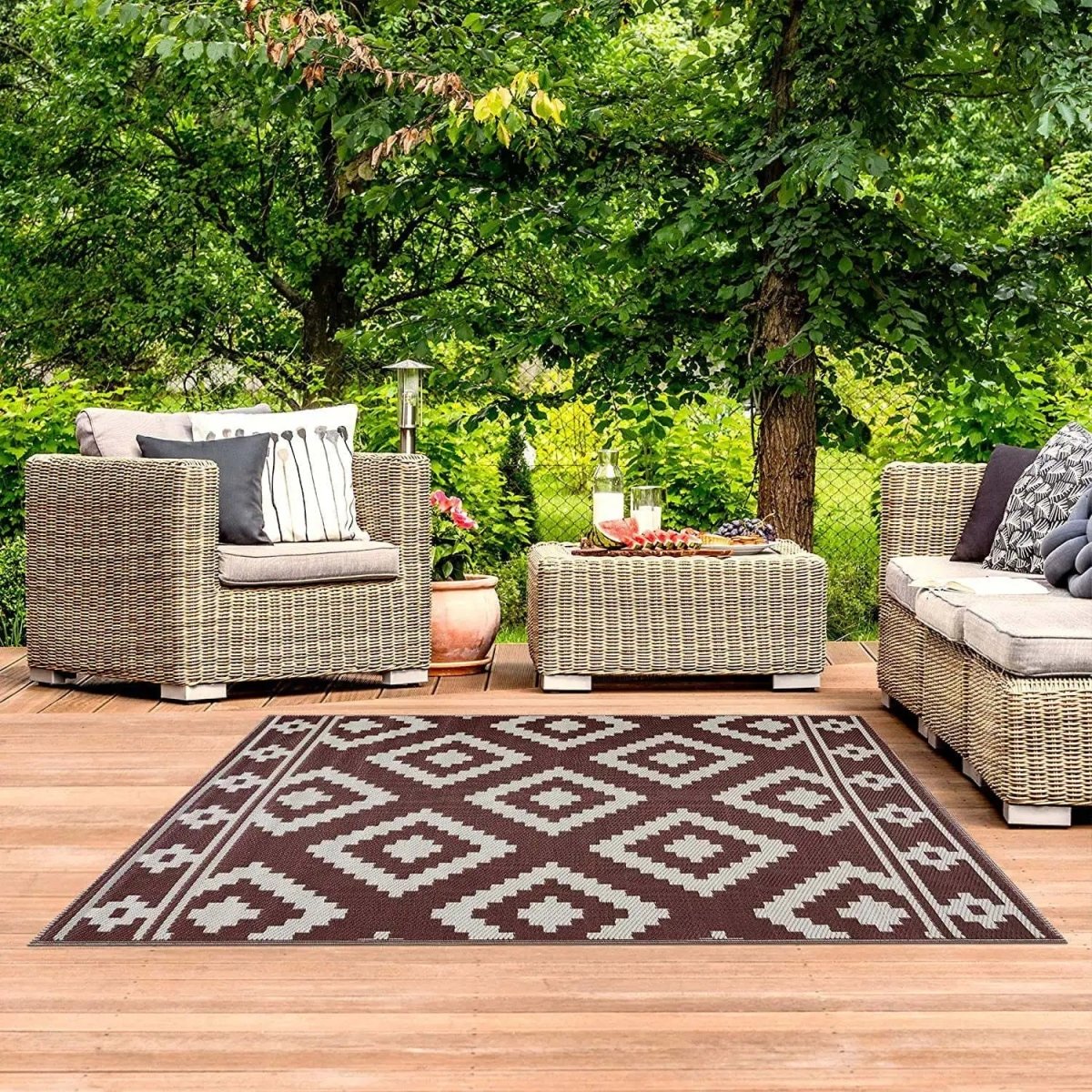 Outdoor Garden Carpet Weatherproof Durable Easy to Clean Patio Carpet