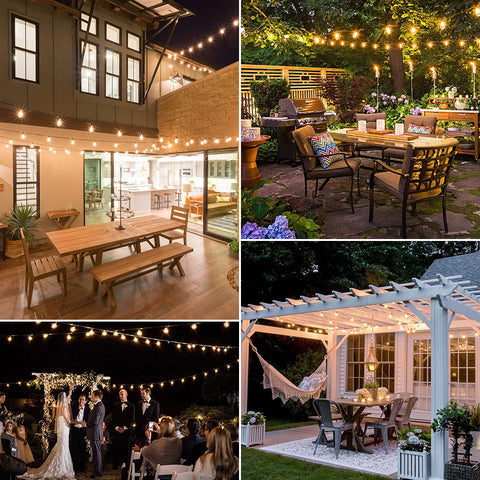 Outdoor LED String Lights for Garden Patio and Balcony Decor