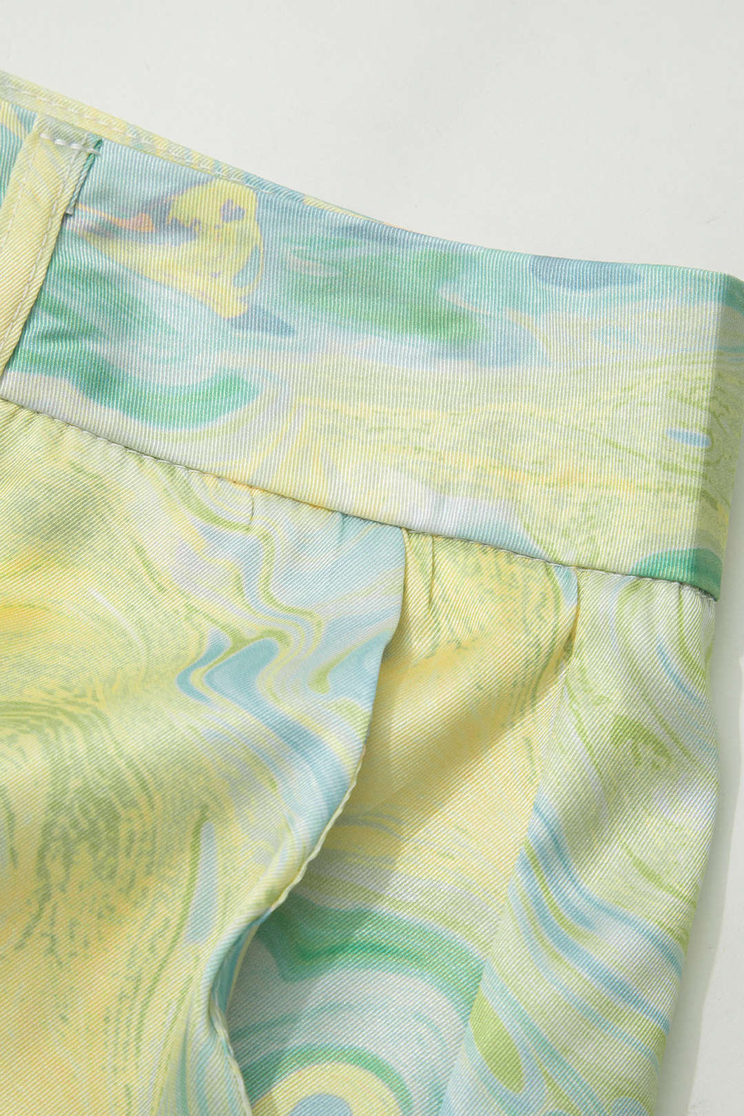 Women’s Marble-Print Satin Trousers