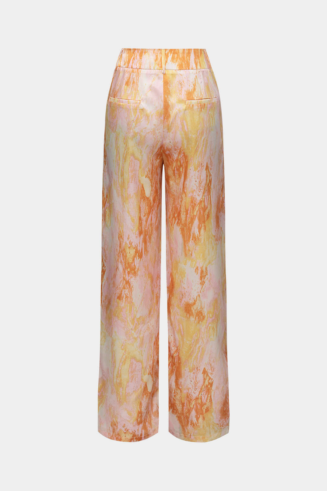 Women’s Marble-Print Satin Trousers
