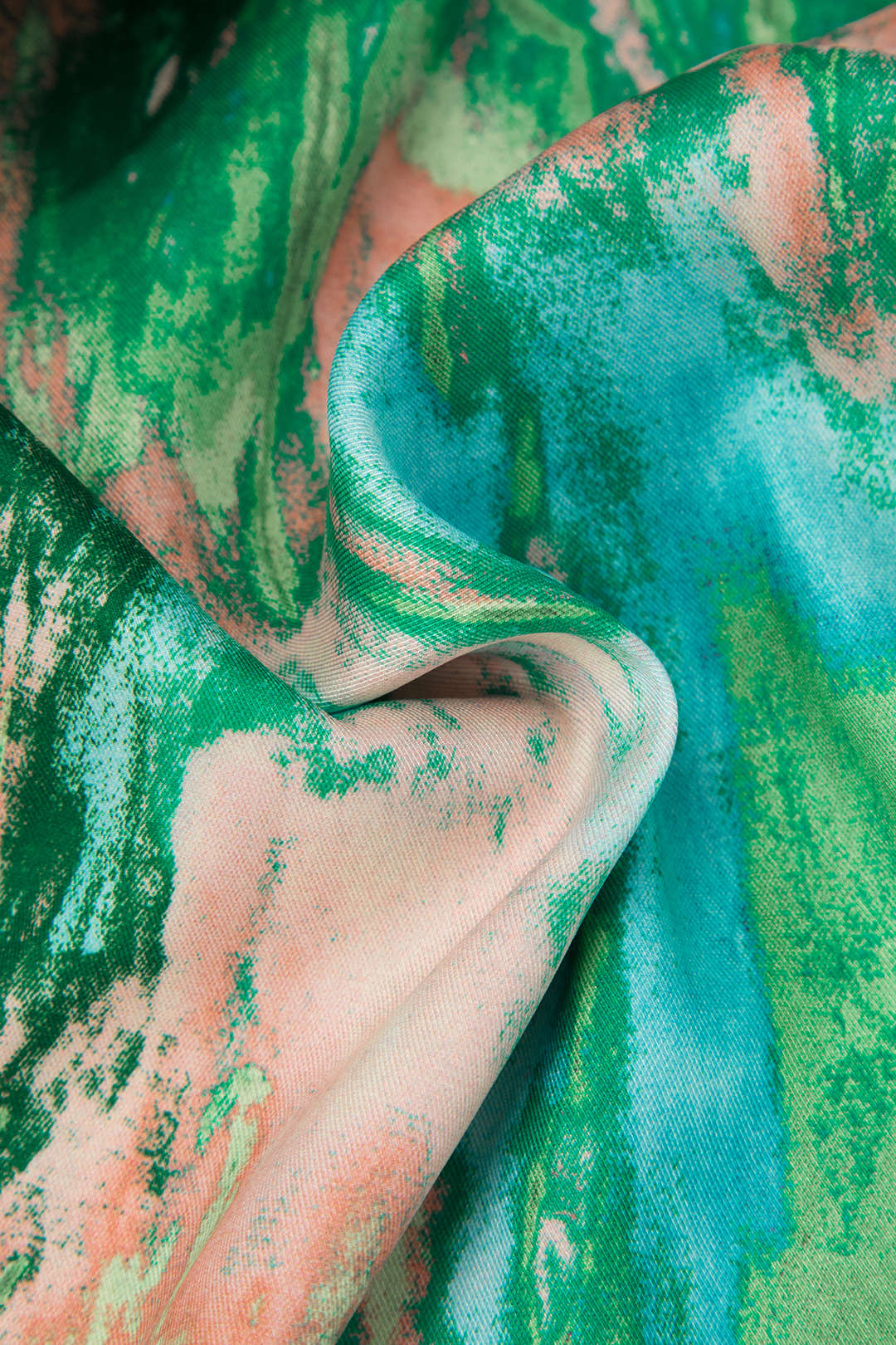 Women’s Marble-Print Satin Trousers