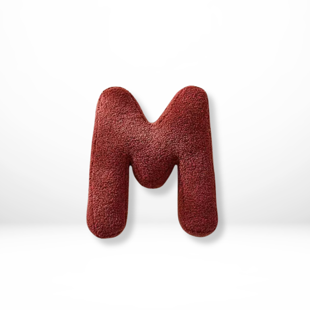 Personalized Velvet Decorative Cushion Cover - Soft Alphabet Pillow for Couch and Home Decor