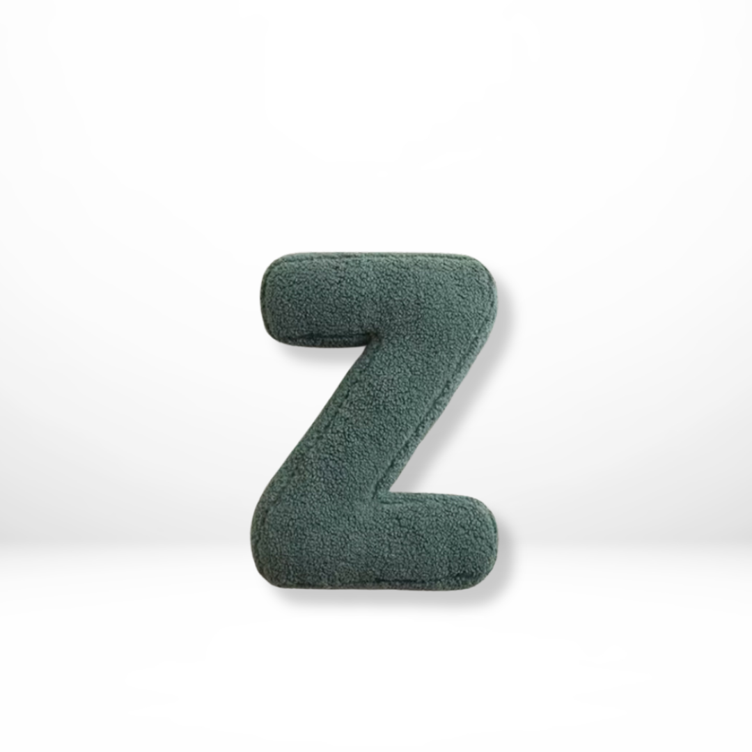 Personalized Velvet Decorative Cushion Cover - Soft Alphabet Pillow for Couch and Home Decor