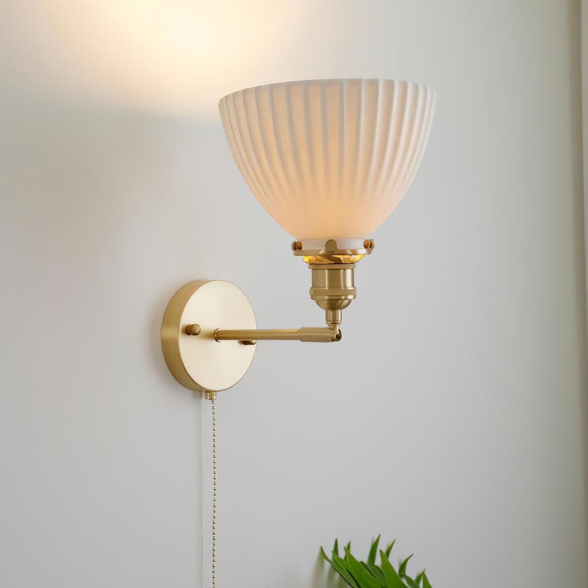 Pleated Modern Ceramic Wall Lamp