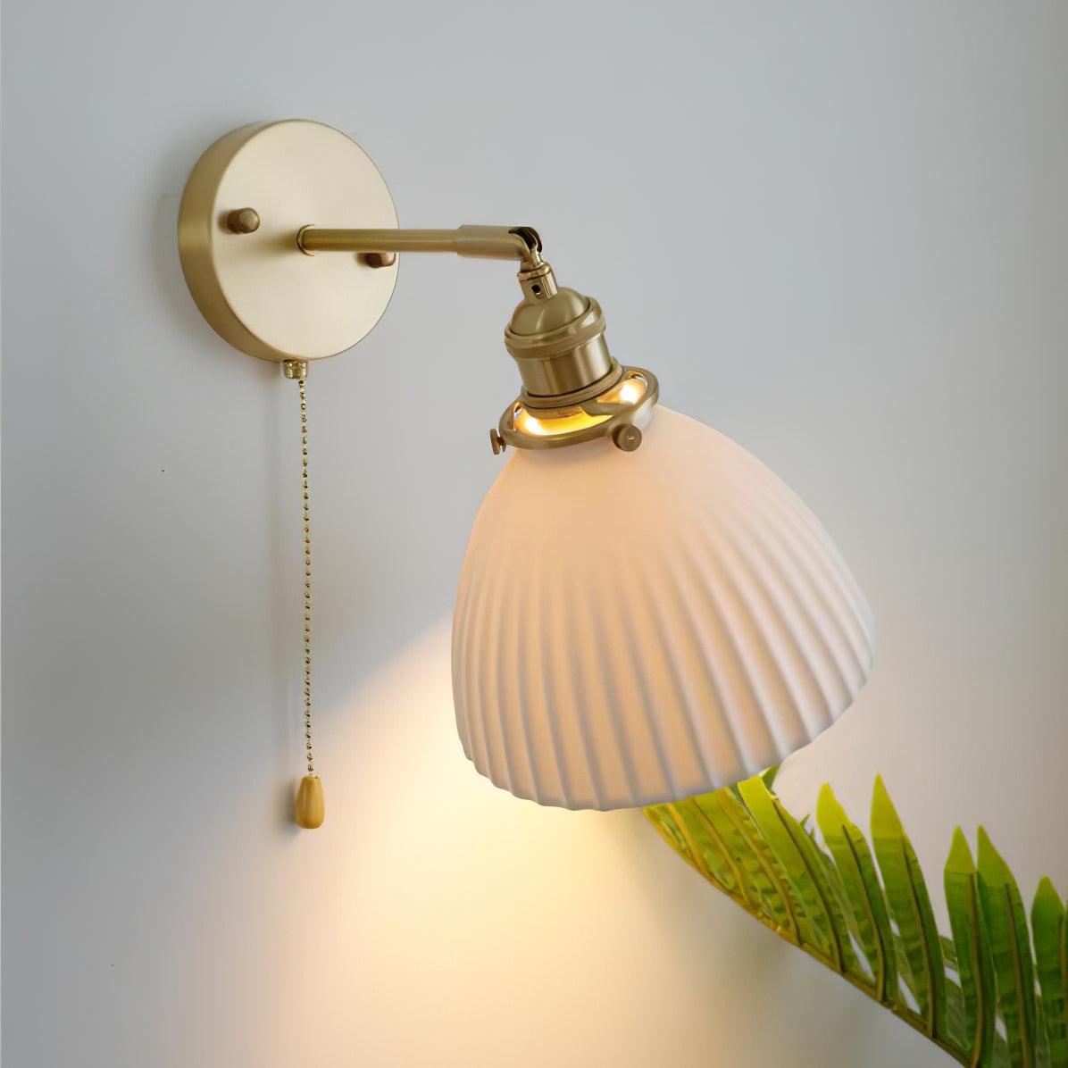 Pleated Modern Ceramic Wall Lamp