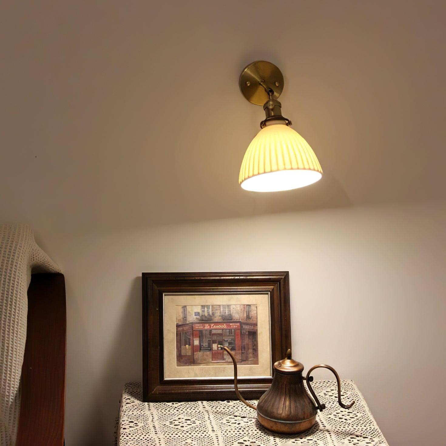 Pleated Modern Ceramic Wall Lamp