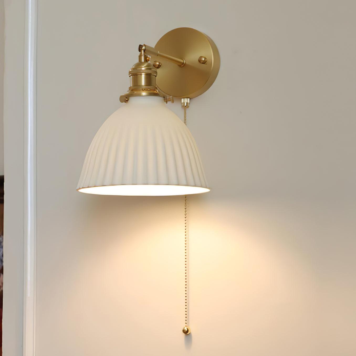 Pleated Modern Ceramic Wall Lamp