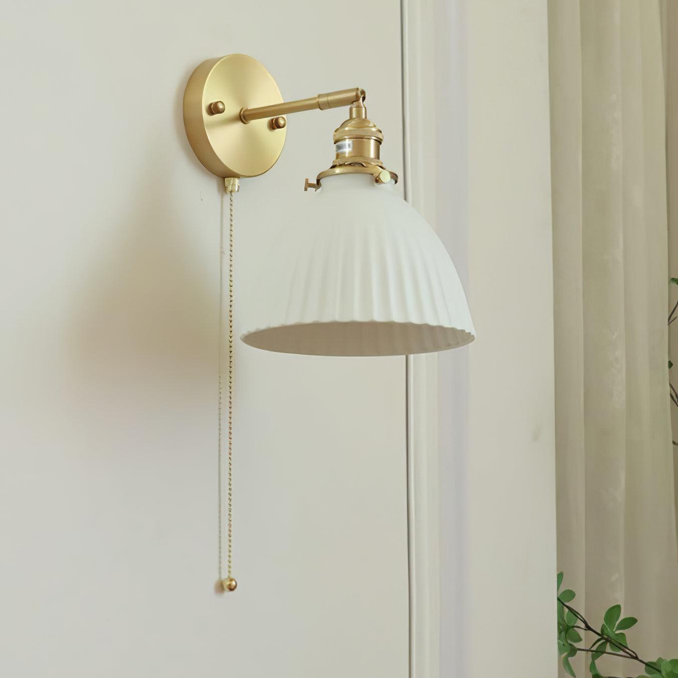 Pleated Modern Ceramic Wall Lamp