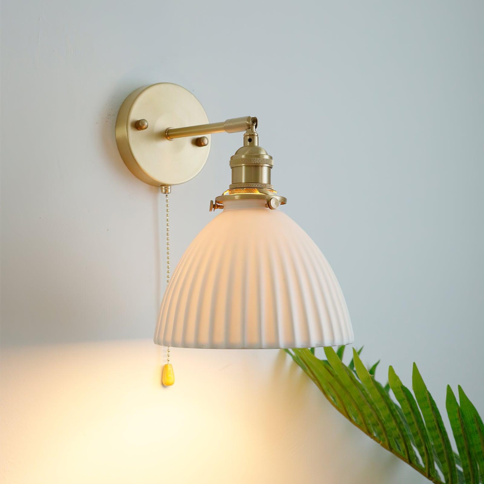 Pleated Modern Ceramic Wall Lamp