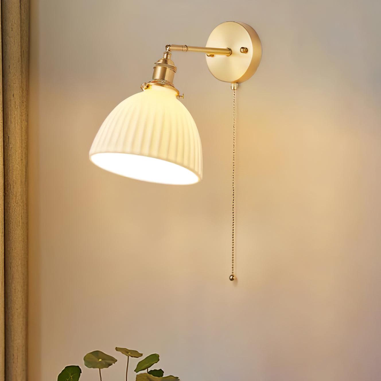 Pleated Modern Ceramic Wall Lamp