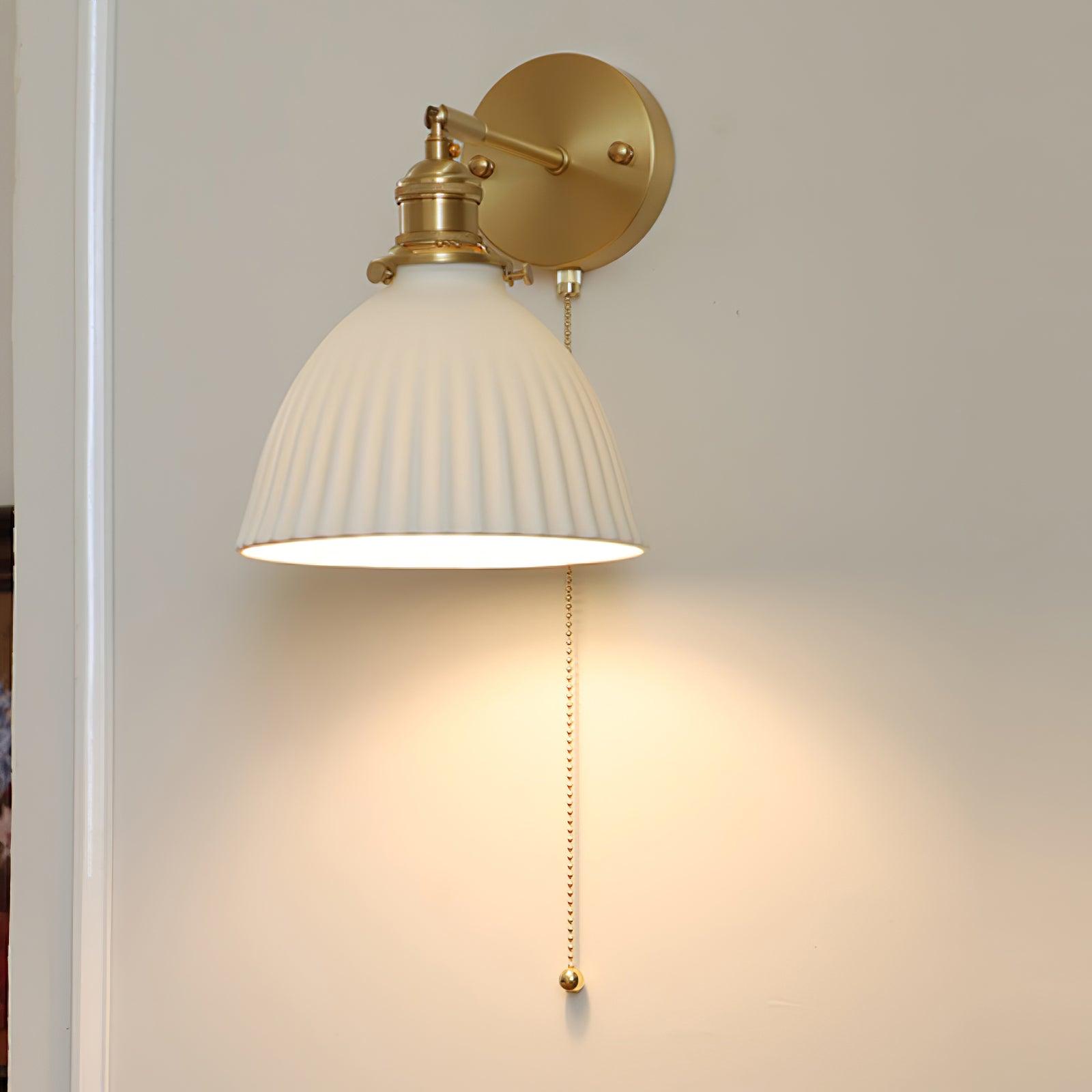 Pleated Modern Ceramic Wall Lamp