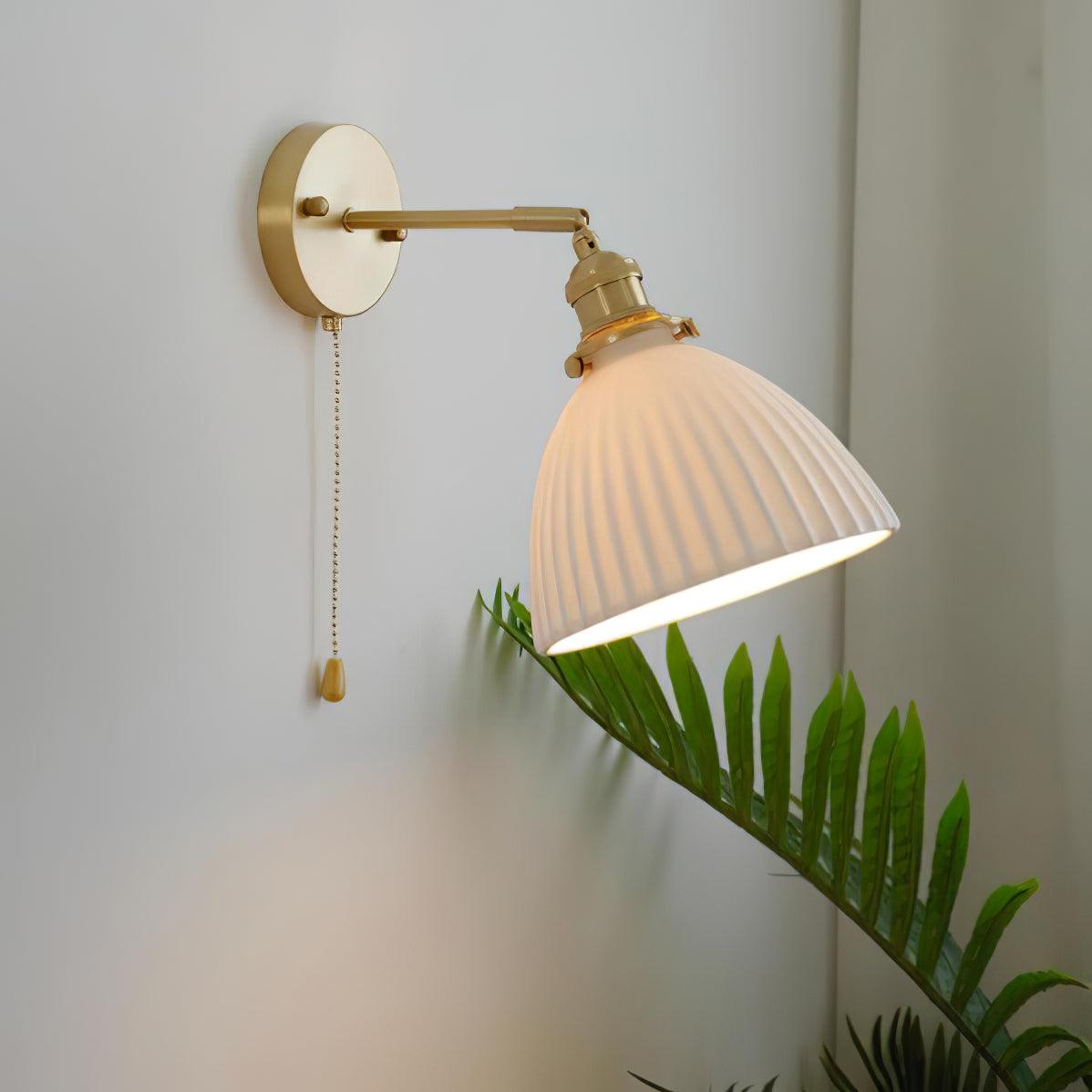 Pleated Modern Ceramic Wall Lamp