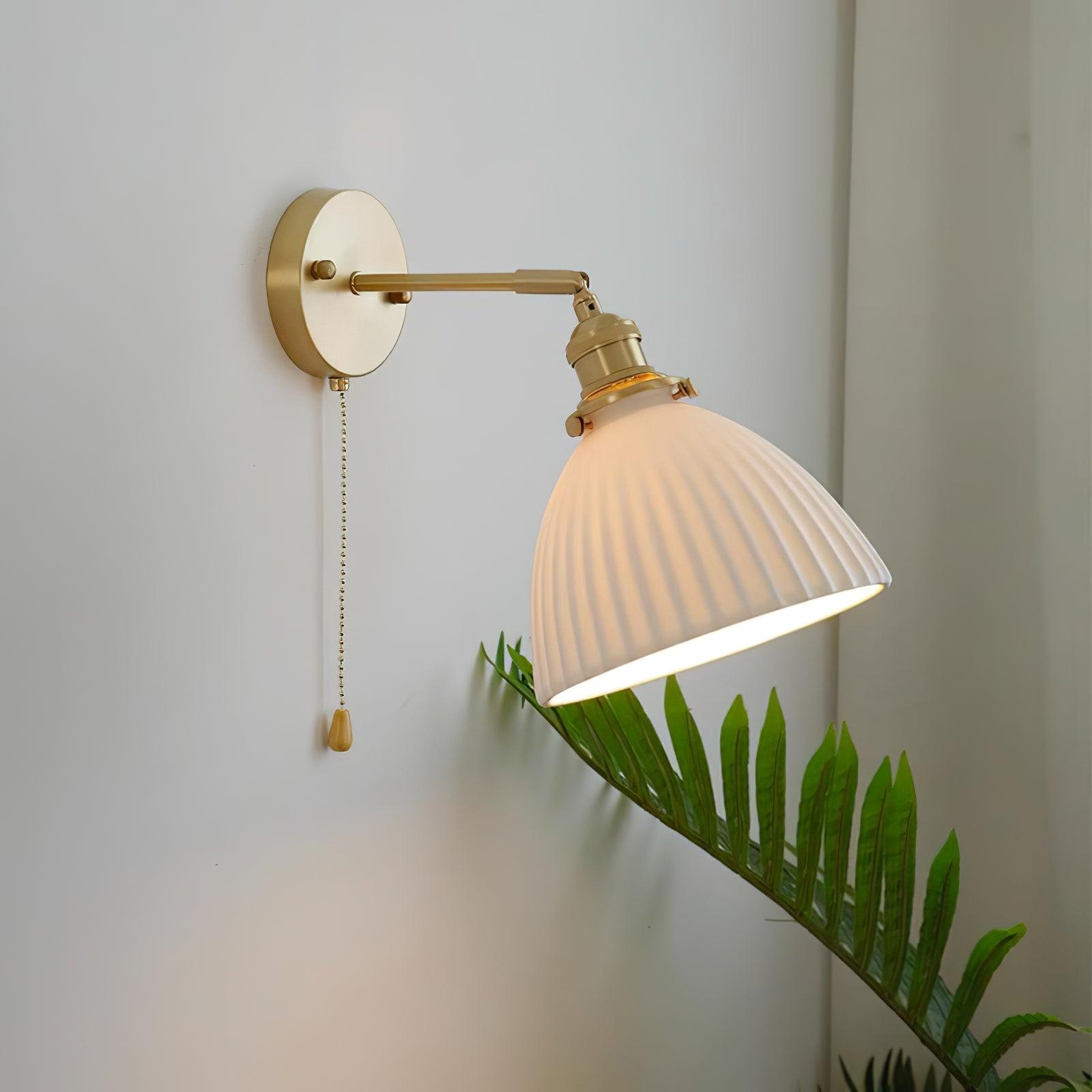 Pleated Modern Ceramic Wall Lamp