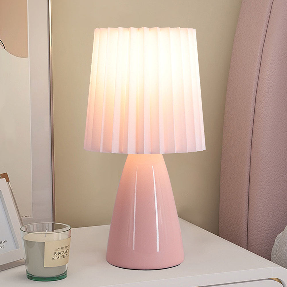 Pleated Fabric Shade Lamp